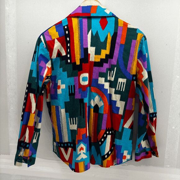 Vintage Ozark Mountain Jean Company Aztec Southwest Womens Size Large Shirt - Picture 4 of 5